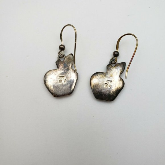 Set of TWO Apple Pierced Earrings - 1 925 Sterling - Picture 8 of 9